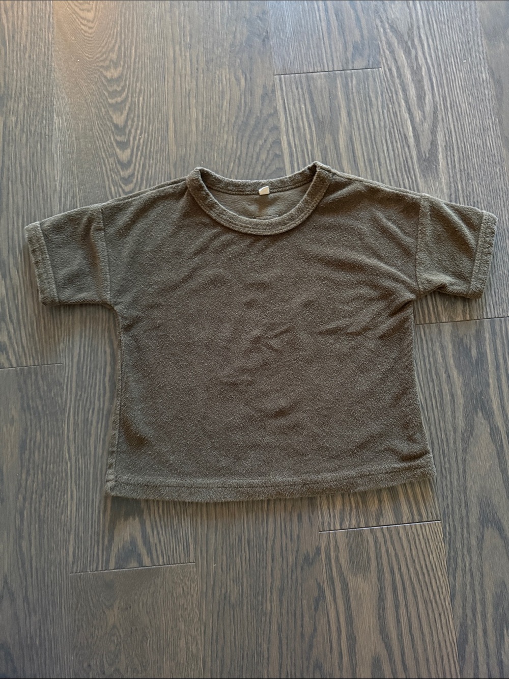 Organic Zoo olive terry boxy tshirt